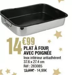 Plat À Four Avec Poignée offre à 14,99€ sur La Foir'Fouille