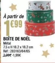 Boite De Noel offre à 1,99€ sur La Foir'Fouille