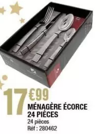 Ménagère Écorce 24 Pièces offre à 17,99€ sur La Foir'Fouille