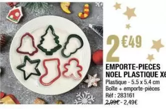 Noel - Emporte-pieces  Plastique Xe offre à 2,49€ sur La Foir'Fouille