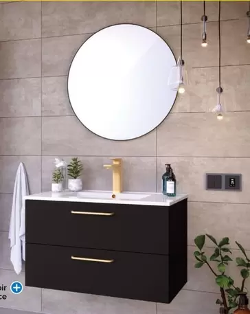 Ensemble Sous-vasque I. 80 Cm + Plan Vasque + Miroir  offre à 169€ sur Castorama