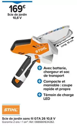 Stihl - Scie De Jardin Sans Fil GTA 26 10,8 V offre à 169€ sur Castorama