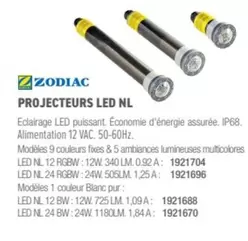 Zodiac - Projecteurs Led NL offre sur Ciffréo Bona