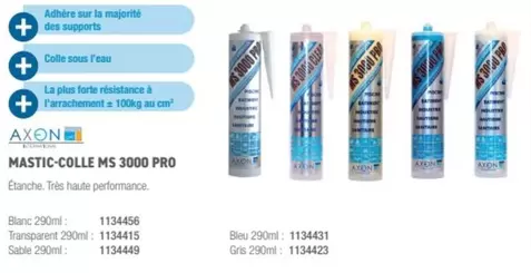 Mastic Colle Ms 3000 Pro offre sur Ciffréo Bona