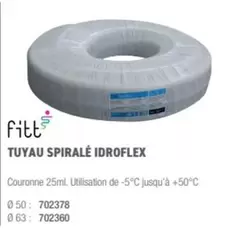 Fitt - Tuyau Spiralé Idroflex offre sur Ciffréo Bona