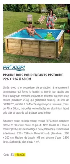 Procopi - Piscine Bois Pour Enfants Pistoche offre sur Ciffréo Bona