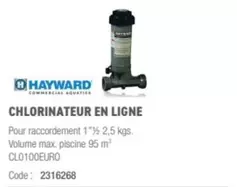 Hayward - Chlorinateur En Ligne offre sur Ciffréo Bona