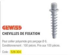 Gewiss - Chevilles De Fixation offre sur Ciffréo Bona