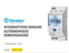 Finder - Interrupteur Horaire Astronomique Hebdomadaire offre sur Ciffréo Bona