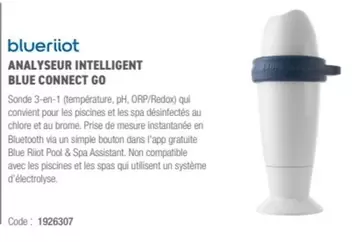 Blueriiot - Analyseur Intelligent Blue Connect Go offre sur Ciffréo Bona