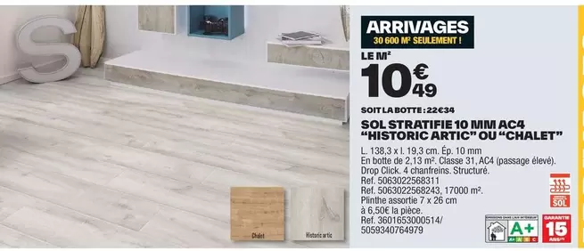 Sol Stratifie 10 Mini Acc "chistornic Artic" Ou "chalet" offre à 10,49€ sur Brico Dépôt