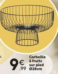 Corbeille À Fruits Sur Pied 28cm offre à 9,99€ sur Maxi Bazar