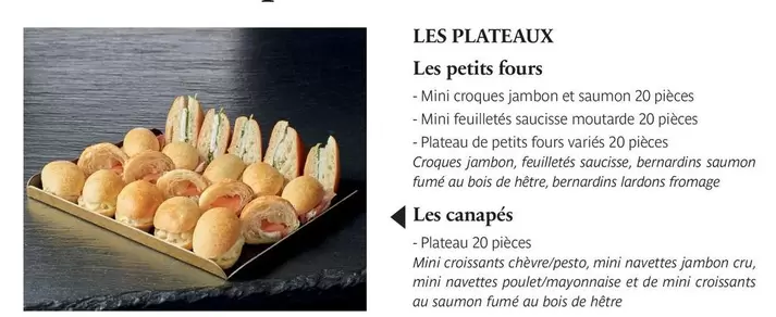 Le Plateau De Canapés 20 Pièces offre sur Paul