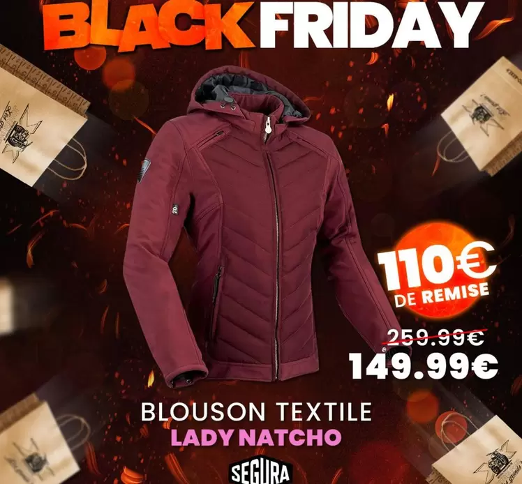 Blouson Textile Lady Natcho Seglia offre à 149,99€ sur Moto-Axxe