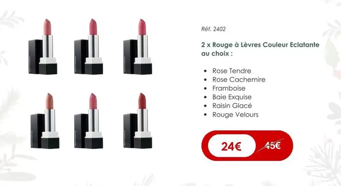 Rouge À L'évres Couleur Eclatante Au Choix offre à 24€ sur Nutrimetics