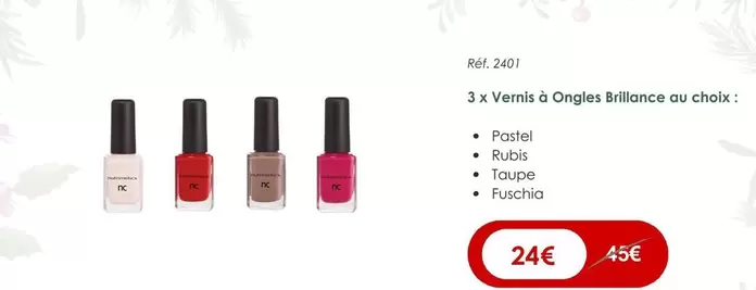  Vernis À Ongles Brillance offre à 24€ sur Nutrimetics