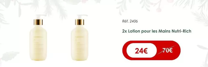 Nutrimetics - 2x Lotion Pour Les Mains Nutri-Rich offre à 24€ sur Nutrimetics