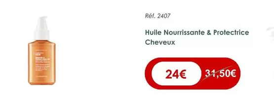 Nutrimetics - Huile Nourrissante & Protectrice Cheveux  offre à 24€ sur Nutrimetics