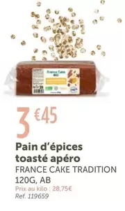 Apero - Pain D'Épices Toaste  offre à 3,45€ sur L'Eau Vive