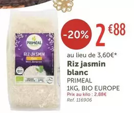 Priméale - Riz Jasmin Blanc offre à 2,88€ sur L'Eau Vive