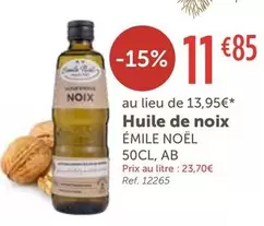 Emile Noël - Huile De Noix offre à 11,85€ sur L'Eau Vive