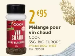 Cook - Mélange Pour Vin Chaud offre à 2,95€ sur L'Eau Vive