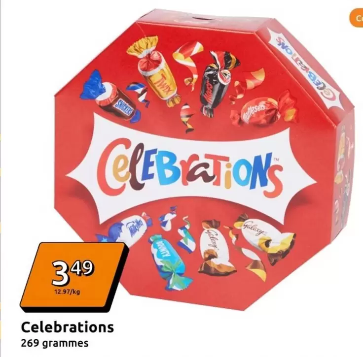 Snickers - Celebrations offre à 3,49€ sur Action