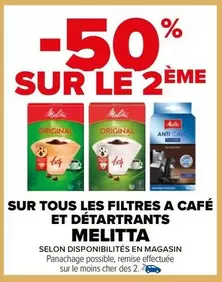 Melitta - Sur Tous Les Filtres A Café Et Détartrants offre sur Carrefour City