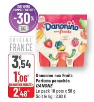 Danone - Danonino Aux Fruits Parfums Panachés offre à 3,54€ sur G20