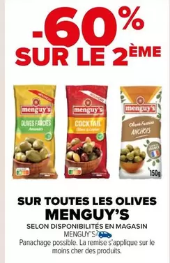 Menguy's - Sur Toutes Les Olives offre sur Carrefour Drive