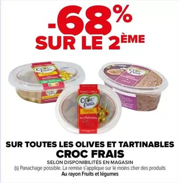 Sur Toutes Les Olives Et Tartinables offre sur Carrefour Drive