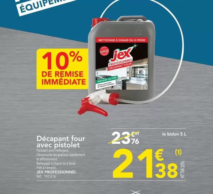 Jex Professionnel - Décapant Four Avec Pistolet offre à 21,38€ sur Metro