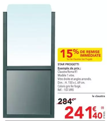 Star Progetti - Claustra Roma R1 offre à 241,4€ sur Metro