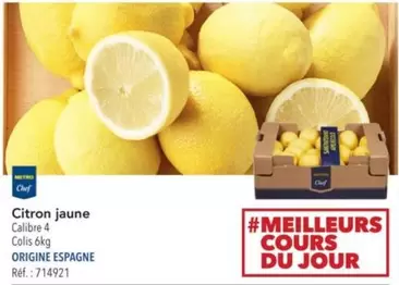 Metro Chef - Citron Jaune offre sur Metro