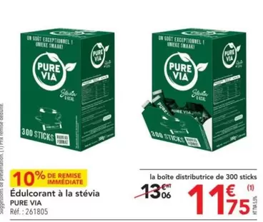 Pure Via - Édulcorant À La Stéria offre à 11,75€ sur Metro