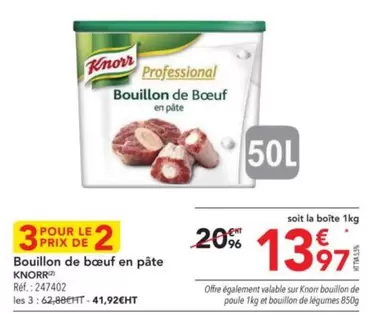 Knorr - Bouillon De Bœuf En Pâte offre à 13,97€ sur Metro