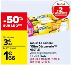 Nestlé - Yaourt La Laitière "offre Découverte" offre à 3,32€ sur Carrefour Express