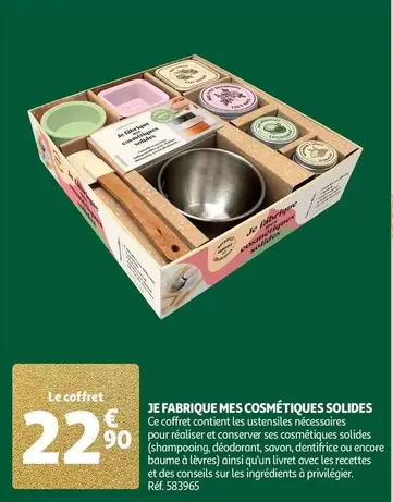 Je Fabrique Mes Cosmétiques Solides offre à 22,9€ sur Auchan Hypermarché