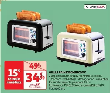 Kitchencook - Grille Pain offre à 34,99€ sur Auchan Hypermarché