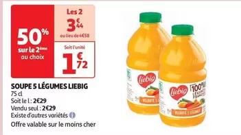 Liebig - Soupe 5 Légumes offre à 2,29€ sur Auchan Hypermarché