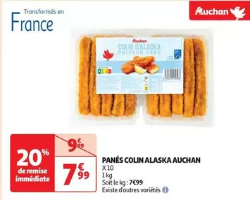 Auchan - Panés Colin Alaska offre à 7,99€ sur Auchan Hypermarché