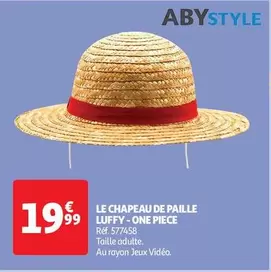 ABYstyle - Le Chapeau De Paille Luffy One Piece offre à 19,99€ sur Auchan Hypermarché