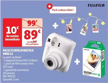 Fujifilm - Pack Minstax Mini 12 offre à 89€ sur Auchan Hypermarché