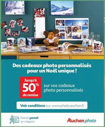 Auchan - Cadeaux Photo Personnalisés offre sur Auchan Hypermarché