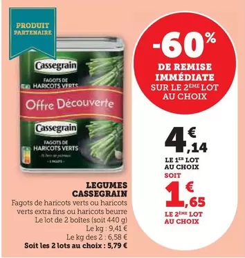 Cassegrain - Lesgumes offre à 4,14€ sur Hyper U