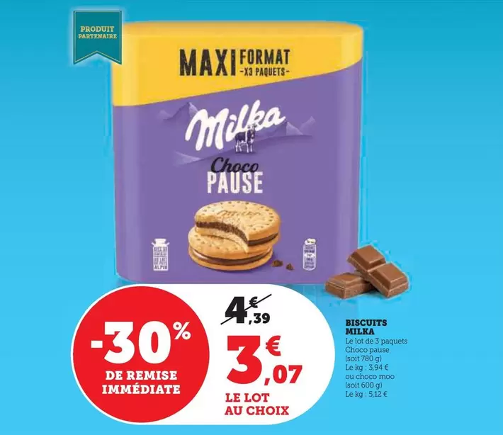 Milka - Biscuits offre à 3,07€ sur Super U