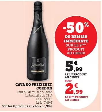 Freixenet - Cava Do offre à 5,99€ sur Super U