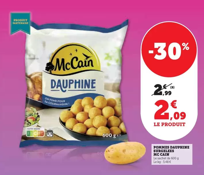 McCain - Pommes Dauphine Surgelees offre à 2,09€ sur U Express