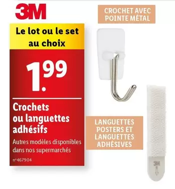 Crochets Ou Languettes Adhésifs offre à 1,99€ sur Lidl