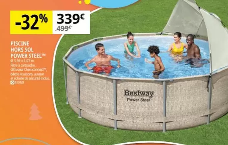 Bestway - Piscine Hors Sol Power Steel offre à 339€ sur Irrijardin